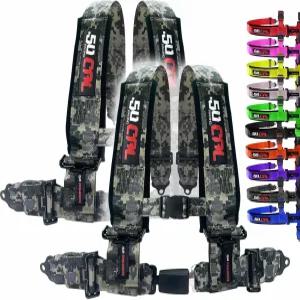 버킷 시트 푸시 버튼 해제 10가지 색상 옵션 레이싱 하네스 레이스카 오프로드 UTV RZR을 위한 2pc