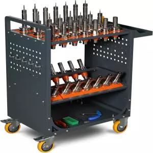 휠이 장착된 LYREIGN 그레이 클래식 CNC 공구 서비스 카트 헤비 듀티 홀더 이송 창고 공장 차고에 적합한