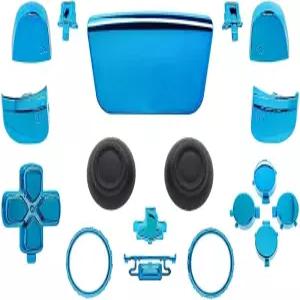 요오피 크롬 색상 교체 D패드 R1 L1 R2 L2 트리거 터치 패드 공유 옵션 얼굴 버튼 엄지 스틱 전체 클립 쉘