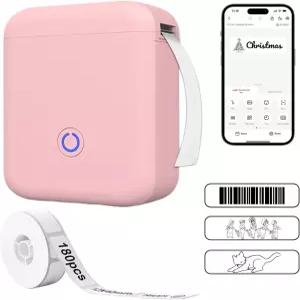 Qhzxcvlk 휴대용 라벨 메이커 머신 180PCS 테이프 가정 사무실 학교 조직 및 스티커 제작을 위한 300DPI 열