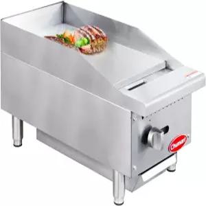 츄마트 12인치 상업용 조리대 그릴 싱글 버너 300000 BTU 출력 천연가 포함된 스테인리스 플랫 탑 핫