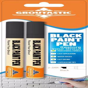 그라우타스틱 블랙 그라우트 페인트 펜 타일 착색제 및 실러 마커 퀵 드라이 욕실 샤워 주방 타일에