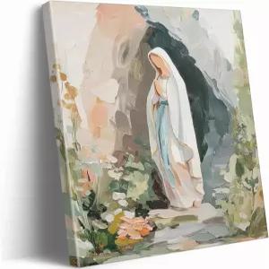 추상 성모 마리아 캔버스 벽 예술 가톨릭 미니멀리즘 장식 그림 과달루페의 성모님 포스터 인쇄 교회