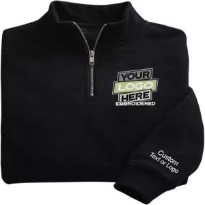 나젠티 맞춤 자수 쿼터 지퍼 스웨트셔츠 팀을 위한 텍스트 로고 지퍼로 제작 나만의 셔츠 디자인 유니폼