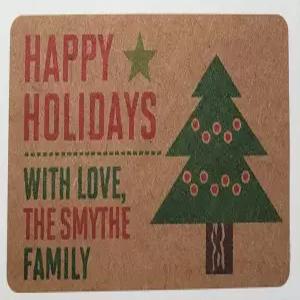 크래프트의 맞춤형 해피 홀리데이 와인 병 또는 선물 라벨12 3 W X 2 H