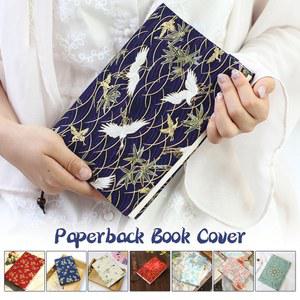 A5 린넨 북커버 보호 슬리브 소프트커버 선물 먼지 위한 꽃무늬 탈부착 가능한 커버 방지 소설용