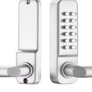 정원 비밀번호 버튼식 2세대 야외 게이트 실버 대문