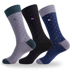 ONE CODE 다채로운 원피스 양말, 선물 상자 포함, 3팩, 해피 폴카