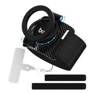 iPhone17 16 Pro 15 14 13 12 11 Max /Plus /XR /XS, 갤럭시 마그네틱 조절 가능한 스포츠 폰 홀더용 암밴드 360 회전 휴대폰