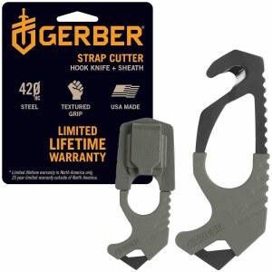 랜야드 홀과 유리 차단기가 있는 거버 기어 안전벨트 스트랩 커터 탈출 도구 미국산 5 x 2.5 1인치 포켓 사이즈
