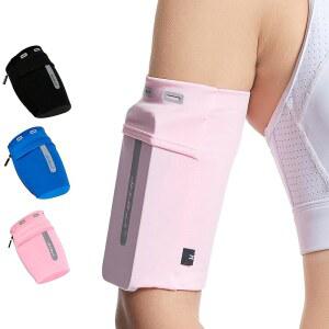 운동용 하이루이 러닝 암밴드 유니버설 스포츠 휴대폰 홀더 암밴드, iPhone 17 /16 /15 /14 /Plus /Pro 삼성 갤럭시 올폰(S, 핑크)과 호환 가능