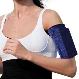 SILADKN 러닝 폰 암밴드, 더 큰 수납 공간, 튼튼한 지퍼, 조절 가능한 스트랩, 방수 기능, iPhone 및 삼성 갤럭시와 호환, 러닝, 하이킹, 자전거 타기, 헬스장(파란색, 대형)