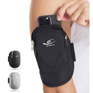 운동용 암밴드 조절식 손목밴드 휴대폰 거치대를 실행하는 하이루이 유니버설 컴포트 거치대 iPhone 17 /16 /15 /14 /Plus /Pro 삼성 갤럭시 올폰 (블랙)