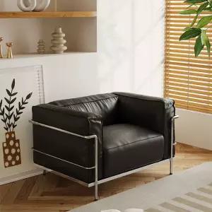 LC2 소파 수입 수입가죽 (쿠션선물) 쇼파 블랙 인용