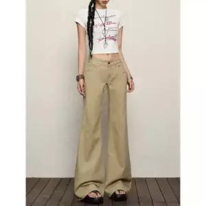 스파이더맨 여친 팬츠 연두 청바지 로우 트렌드 노턱 OPH1