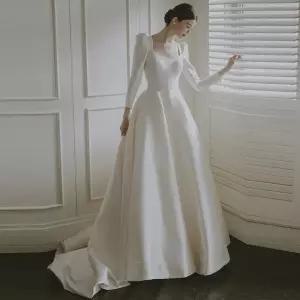 실크 긴팔 웨딩 드레스  (1) (1)