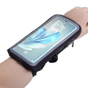 달리기용 휴대폰 홀더, 손목 밴드 및 팔뚝 iPhone 16/15/14/13/12/11 Plus Pro Max와 호환되며, 라이딩 조깅용 완장 스트랩 가방 최대 6.9인치