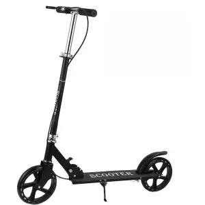 성인용 접이식 킥보드 씽씽 공원 수동 두발 블랙 이동 취미 풋 브레이크