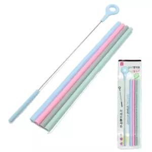 1804 인기 실리콘빨대솔+빨대4P 추천