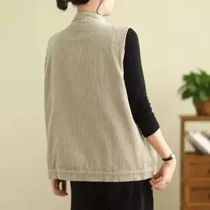 헐크 여자 캐주얼 코듀로이 민소매 코트 베스트 빅사이즈 조끼 KKE1