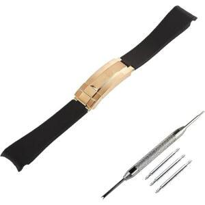 JETHENG 20mm 데이토나 아웃도어 스포츠 방수 고무 시계줄 여성 손목 밴드 팔찌 액세서리용 남성 실리콘