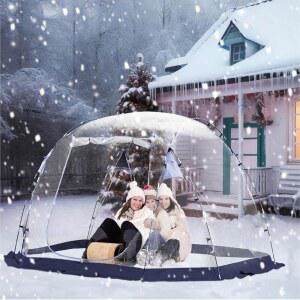 베이즈선 버블 텐트 야외 클리어 돔 하우스 이글루 테라스 뒷마당 10x10피트 투명 캠핑용