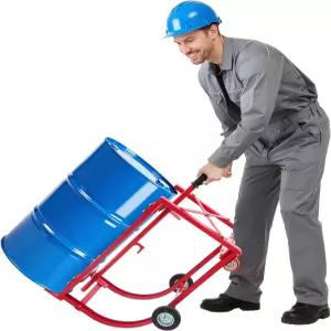 작업장 공장 차고 창고 상점 부두에서 원형 드럼을 운반할 수 있는 55갤런 이동식 드럼 크래들 바퀴 4개가