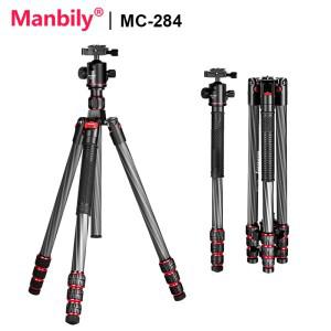 MAN 호환bily 전문 탄소 섬유 삼각대 MC-284 카메라 스탠드 캐논 호환 DSLR 여행 조류 관찰 브래킷 최대 부