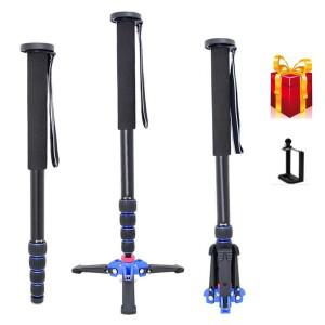 MAN 호환bily A-222 + M-1 베이스 삼각대 캐논 호환 니콘 DSLR DV 용 알루미늄 카메라 유니포드 호환 모노