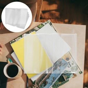 10개 A5 플라스틱 커버 투명 슬리브 학교 방수 용품 교과서 노트북 하드커버 사용 학생용