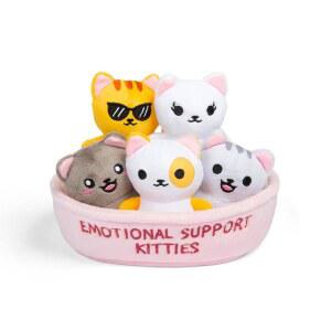 밈은 무엇인가요 공감 가능한 귀여운 인형과 장난감 장난감과 인형의 감성 지원 고양이 모든 연령대의 사랑하는 사람들을 위한 좋은 아이디어 휴대용 바구니가 포함된 5가지 인형 포함