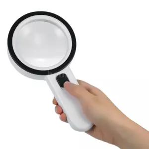 아로 85mm 10배 LED 돋보기 확대경 정밀작업 시계수리 식물 곤충 관찰 신문 책