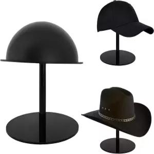 채드윅 8인치 하이햇 디스플레이 스탠드 내구성 있는 블랙 아크릴 모자 홀더 살롱용 돔 캡 랙 브림
