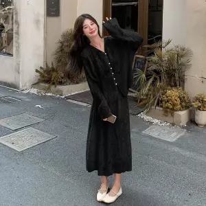 EAMT 치마 여성용 투피스 프렌치 부드러운 정장세트 세트 자카드 EUNG1