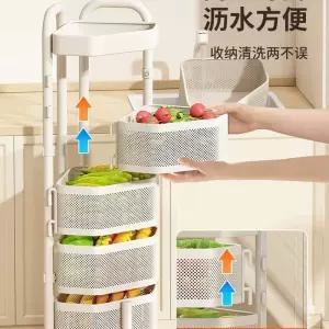 회전 선반 양념통 야채 걸이 코너 랙 삼각형 바닥에서 다층 천장까지의 트