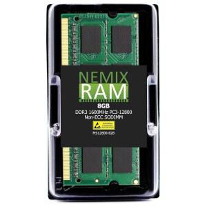 네믹스 램 8GB (1X8GB) DDR3 1600MHZ PC3-12800 2Rx8 1.35V 204핀 비ECC SODIMM 삼성 M471B1G73QH0-YKO 노트북 PC 메모리와 호환됨