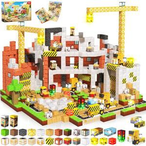 200PCS 라이트 업 자석 블록 - 빌딩 매그넌트 큐브 구성 테마 STEM 몬테소리 감각 교육용 생일 선물 장난감 3세 4세 5세 6세 7세 8세 9세 10명