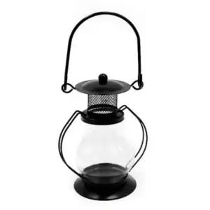 캠핑 램프 블랙 유리캔들홀더 캔들거치대