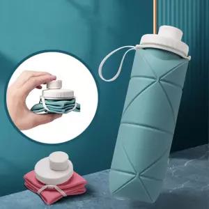 갬성가게 접이식 물병 실리콘 등산,헬스,러닝 단체주문 접히는 폴딩 600ml
