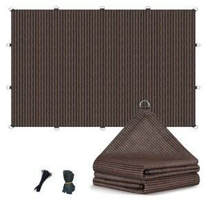 90% 12x24피트 햇빛가리개 천(D-링 포함) 모든 D-링에 보강 웨빙이 있는 통기성 퍼골라 그늘막 커버 야외 파티오 정원 데크 뒷마당(모카) 코너 200GSM 햇빛가리개(모카)