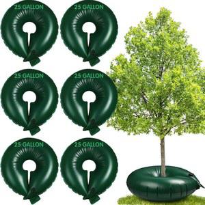 포인코어 6개 25갤런 헤비 듀티 트리 워터링 링 PVC 드립 관개 딥 루트 백 라운드 천천히 방출 워터 파우치 정원 가꾸기 링(초록 녹색)