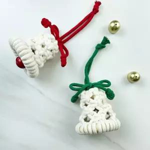 크리스마스 종 도어벨 마크라메 만들기 DIY 키트 DZO2+8fUW