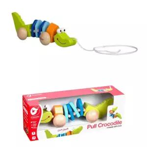 걸음마아기 끌고다니는 악어 원목 장난감 애기선물 유치원