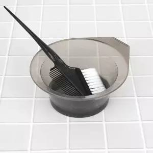 셀프 염색 볼 플라스틱 혼합 미용실 염색 믹싱 볼 탈색 헤어 브러쉬 컬러링 계량 크림