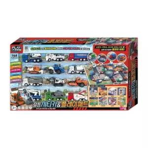 원앤원 교통놀이 플레이타운 출동시티카 플레이매트 세트 (9281) 자동차 미니카 놀이