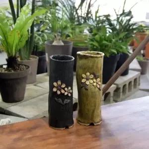 인테리어 도기 다육 화분 플라워 원통형 다육 화분 도자기 장식