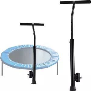 리바운더 핸들 바 길이 조절 가능한 부드러운 폼 표면 피트니스 트램펄린 직경 0.98인치 이내의 일자 다리
