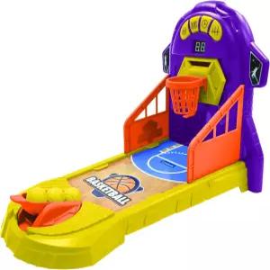 렉시북 JG910 전자 농구 게임 음향 및 조명 이동식 운동장 난이도 3단계 1~4인용 보라색/노란색