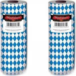 Beistle S57935AZ2 플라스틱 테이블 커버 롤 2피스 옥토버페스트 파티 용품 식기 장식 40인치 x 100인치