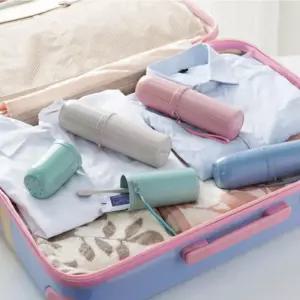 여행용 칫솔통 휴대용 양치 보관통 양치컵 외출 케이스 VBO4+1coP